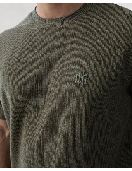 T-SHIRT TEXTURÉ SOUPLE KHAKI