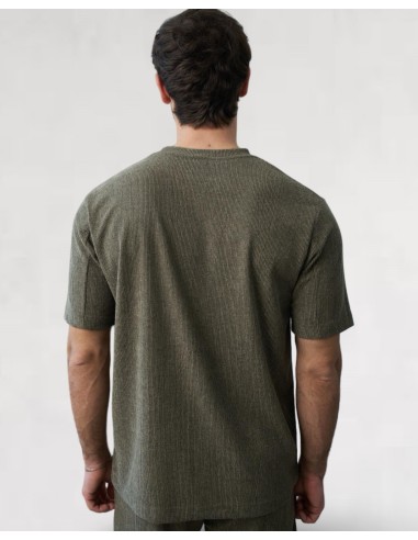T-SHIRT TEXTURÉ SOUPLE KHAKI