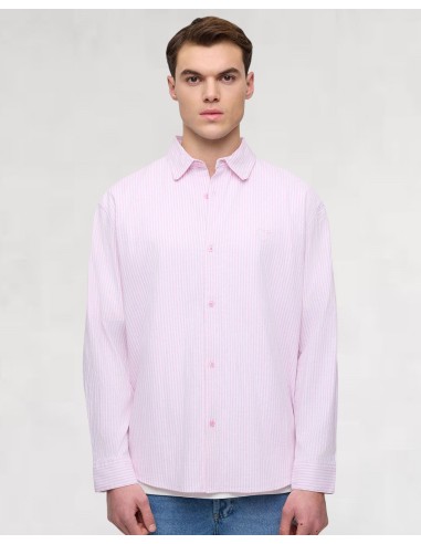 CHEMISE REGULAR FIT À RAYURES ROSE