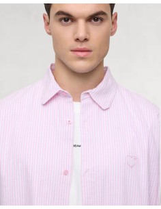 CHEMISE REGULAR FIT À RAYURES ROSE 2