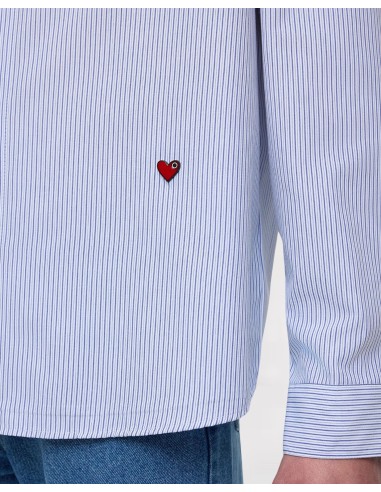 CHEMISE REGULAR FIT À RAYURES BLEU