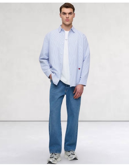 CHEMISE REGULAR FIT À RAYURES BLEU