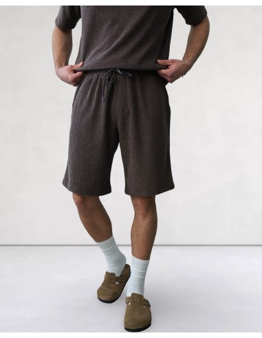 SHORT TEXTURÉ SOUPLE KHAKI