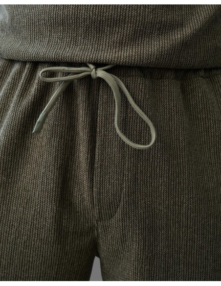 SHORT TEXTURÉ SOUPLE KHAKI