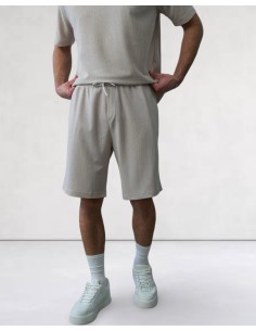 SHORT TEXTURÉ SOUPLE BEIGE