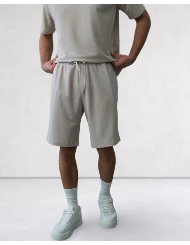 SHORT TEXTURÉ SOUPLE BEIGE